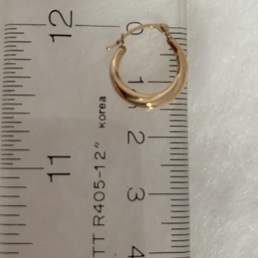 14KT Hoop Earrings - Picture 5 of 7